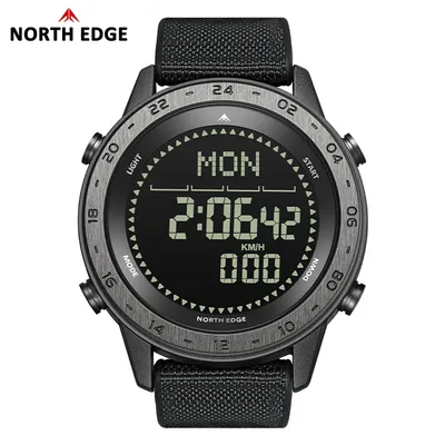 NORTH EDGE TANK 3 Men's Digital Militray Watches Outdoor Sports Watch Pedometer Calories Compass Waterproof 50M Wristwatches