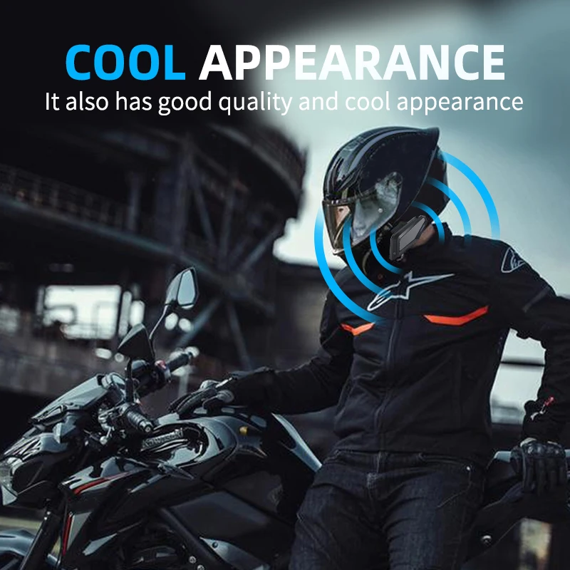 Motorrad Helm Headset Drahtlose Freisprecheinrichtung Telefon Wasserdichte Kopfhörer Musik Player für Moto Helm BT 5,3 Image