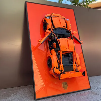Display-Wallplatte für LEGO Technic Porsche 911GT3 RS 42056, Sammlerstücke für Erwachsene für Lego-Auto-Wandhalterungsbausteine