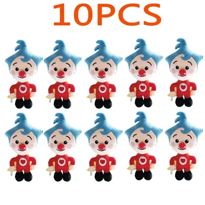 10PCS Kawaii Cartoon Anime Plim Clown Plush Toy Doll stuffed Plush Toys Doll Soft Clown Plush Toy