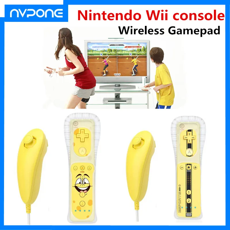 Nouveau manette de jeu à distance sans fil 2 en 1 avec coque en silicone jeu vidéo pour Nintendo Wii ensemble de manette en option Motion Plus Joystick