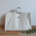 Borsa da damigella d'onore, borsa da spiaggia, borsa monogramma, borsa Tote in tela, borsa regalo da damigella d'onore, borsa da sposa, borsa Tote personalizzata, borsa da mercato