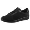 Sneaker ARA "LISSABON", Damen, Gr. 4,5 (37,5), schwarz, Textil, Glattleder, Lackleder, unifarben, sportlich, Schuhe, Freizeitschuh, Schnürschuh in Bequemweite G (= weit)