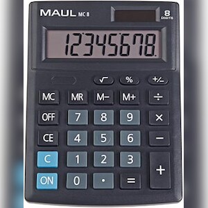 Maul MC 8 Tischrechner Schwarz Display (Stellen): 8 batteriebetrieben, solarbetrieben Image