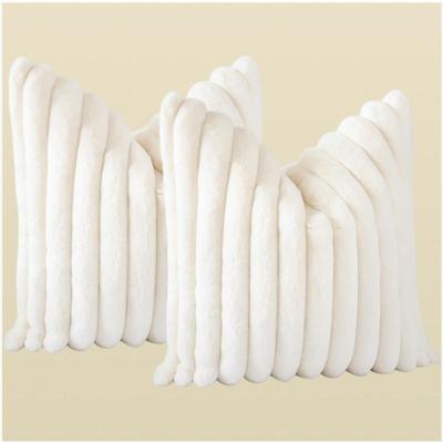 TEMU Set Of 2 Plush Velvet Cushion Covers, Soft Fur Decorative Cushion Covers, Sofa Decorative Cushion Covers, Decorative Cushion Cover Set For Sofa, Bedroom, Home, Car Decoration Image