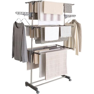 Wäscheständer aus Edelstahl maxima grau zusammenklappbarer Wäscheständer H.145 cm Image