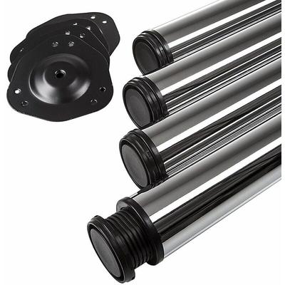 4er Set Tischbeine ø 60 mm Höhe 870 mm Chrom poliert höhenverstellbar Image