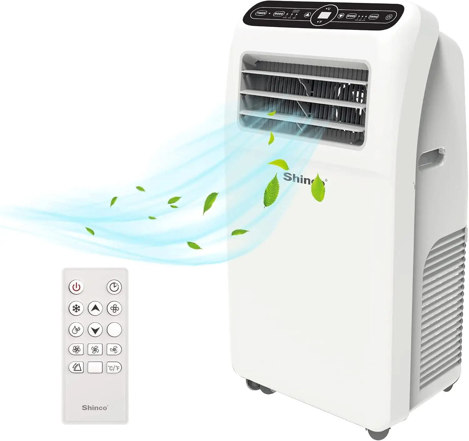 SHINCO Mobile Klimaanlage mit Abluftschlauch, 12000 BTU, 3,5 kW, Kühlung, Lüftung und Entfeuchtung, mobile Klimaanlage