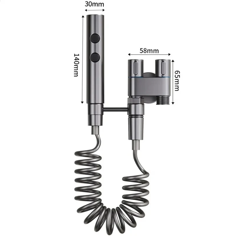 Handheld Bidet Wasserhahn Sprayer, Edelstahl Badezimmer Bidet Spray Set, Handbrause Duschkopf Selbstreinigend