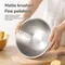 Stainless steel salad bowl with graduated lines, high aesthetic value, household fruit salad bowl, Korean style rice bowl
