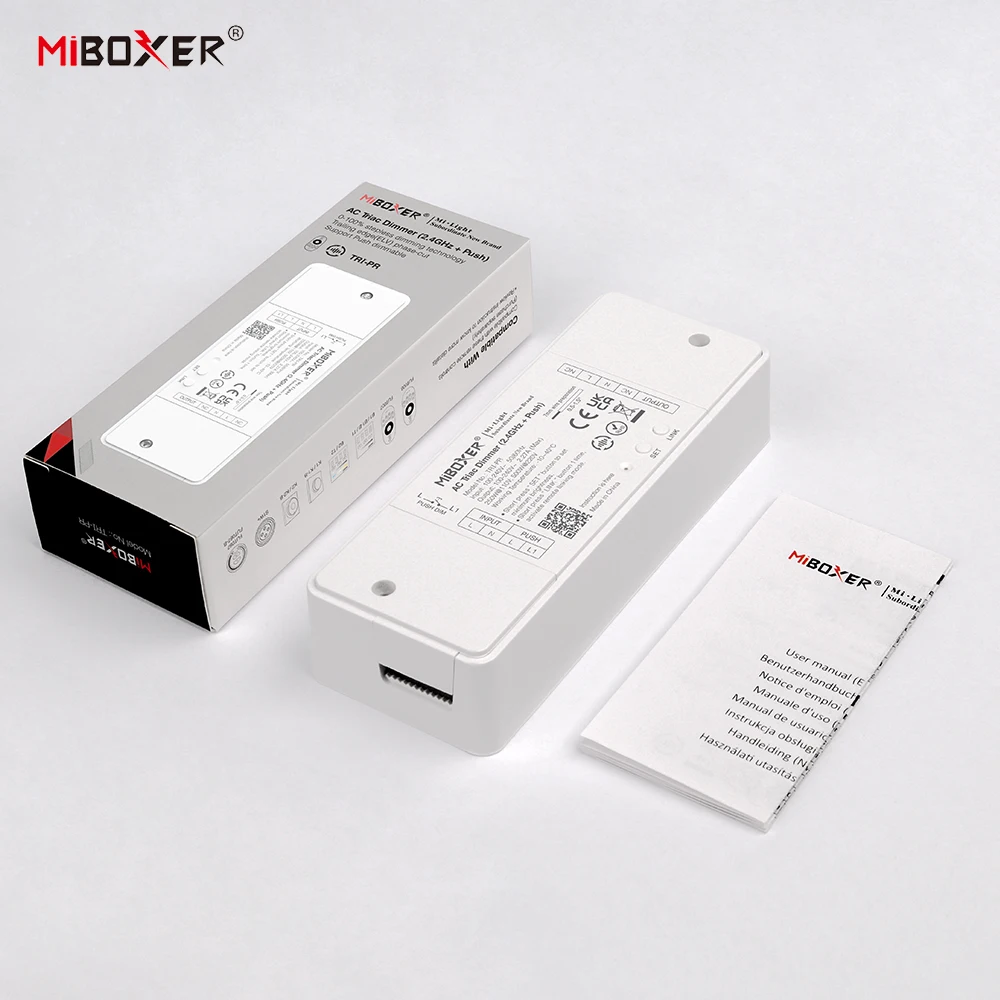Miboxer TRI-PR AC100-240V 500W 2,4GHz RF+Push Tuya Smart Dimmer Schalter für traditionelle dimmbare Glühlampe/Halogen/Triac-Lampe