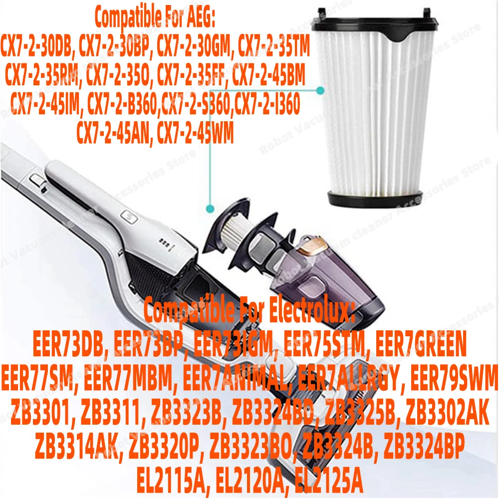 Hepa-Filter kompatibel für AEG CX7 CX7-2 AEF150 Electrolux EER73DB EER73BP EER73IG Staubsauger Teile Zubehör Image