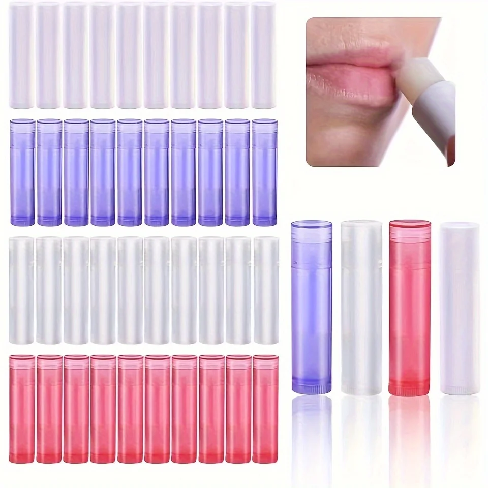10PCS Leere Lippenstift Tube Bulk Lip Balm Lagerung Tube Nachfüllbare Taschenformat Transparent DIY Drehen Lip Gloss Container mit Deckel Image