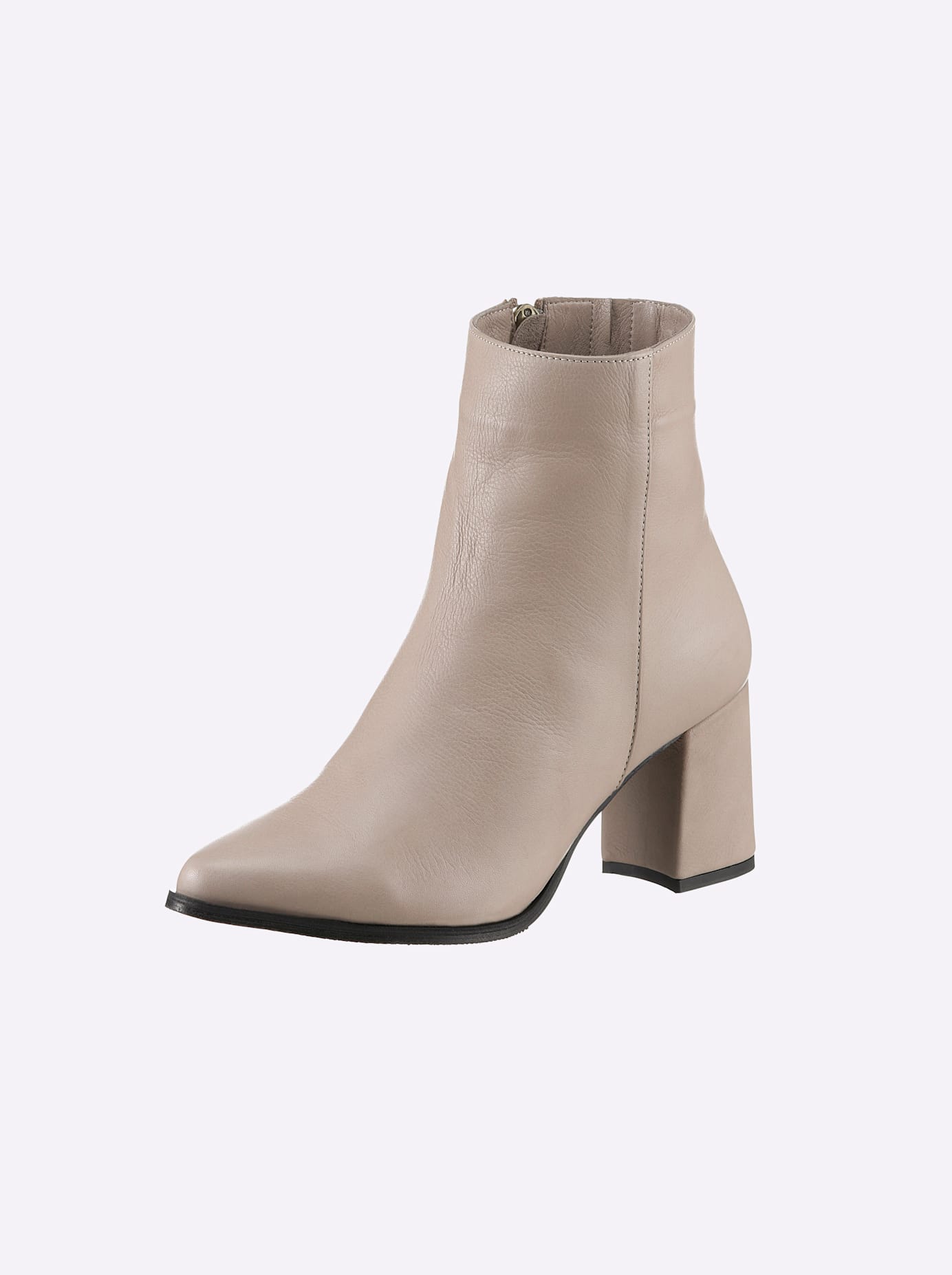 Stiefelette ANDREA CONTI, Damen, Gr. 36, beige (nude), Leder, Nubukleder, Rindsleder, Schuhe