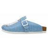Hausschuh DOGO "Comfie Draw Me Damen Hausschuhe / Female", Damen, Gr. 38, Normalschaft, blau, Lederimitat, Schuhe, Vegan