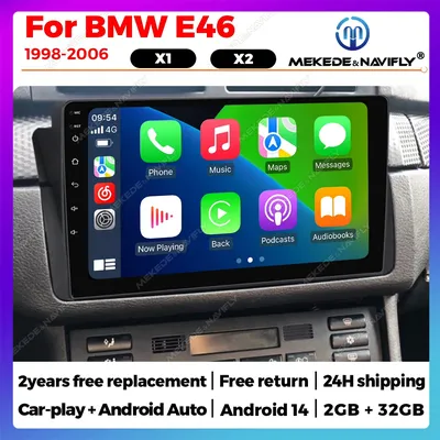 Android 14 autoradio For bmw E46 Rover 75 Coupe 318/320/325/330/335 wireless CarPlay Android Auto auto intelligentes system Auto Multimedia Player No 2 din 2din DVD