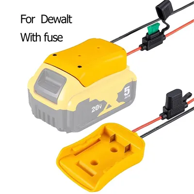 Power Wheels Adapter for Dewalt 20V Battery Adapter with Switch Fuse & Wire Terminals 12AWG Wire DIY Ride On Truck RC Car Toys