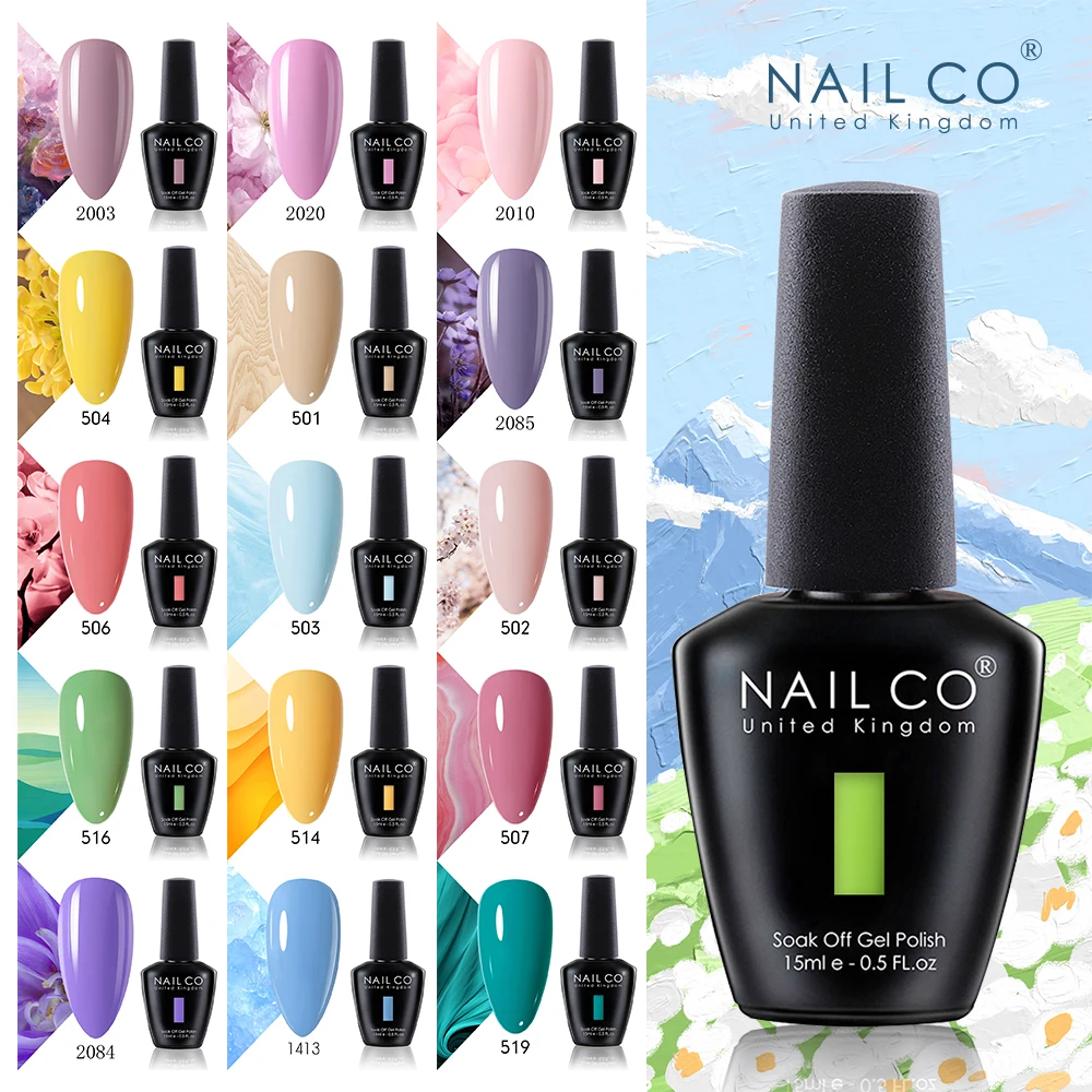 NAILCO 333 Farbe 15 ml UV-Gel-Nagellack Soak Off UV- und LED-Gellack NailArt-Nagellack Langlebiges Frühlingsgel-Design Top Base Coat Image