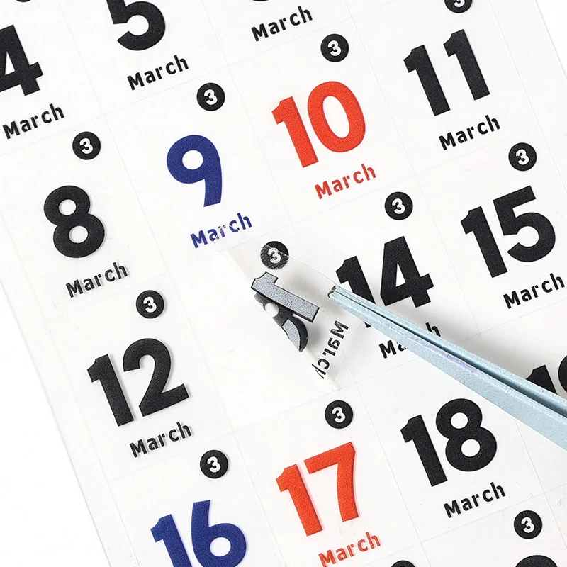 12 Blatt 365-Tage-Datumsaufkleber, Planer-Stick-Etiketten, selbstklebend, für Diy, Scrapbooking, Schreibwaren, Agenda, Tagebuch, Album, Tagebuch Image