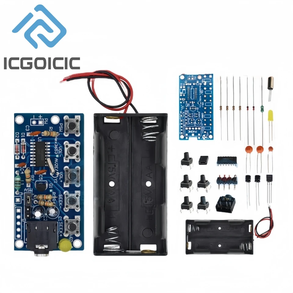 RDA5807 DIY Elektronische Kits Wireless Stereo FM Radio Empfänger Modul PCB 76 MHz-108 MHz DC 1,8 V-3,6 V Image