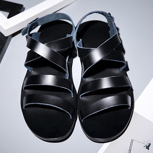 Lässige Riemchensandalen für Herren mit verstellbaren Schnallen, leichter Komfort für den Alltag Image