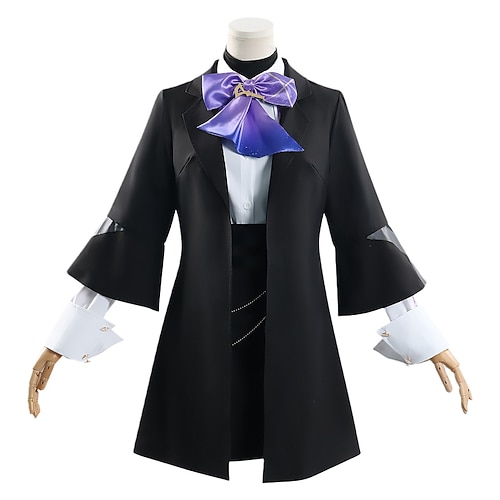 Elementar-Saga Clorinde Anime Cosplay Kostüm Schuhe Cosplay Perücken Cosplay-Anzüge Cosplay Perücken Cosplay Schuhe Halloween Maskerade Leistung Party Mantel Hemd Rock Für Damen Erwachsene Image