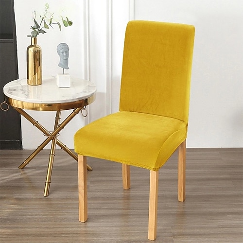 Stuhlhussen für Esszimmerstühle, Stretch-Stuhlhussen für Küche und Esszimmer, abnehmbare und waschbare Stuhlhussen für Zuhause, Hotel, Bankett Image