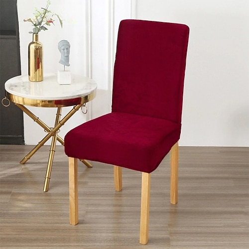 Stuhlhussen für Esszimmerstühle, Stretch-Stuhlhussen für Küche und Esszimmer, abnehmbare und waschbare Stuhlhussen für Zuhause, Hotel, Bankett Image