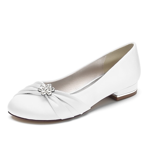 Ballerinas für die Mutter der Braut, bequeme Schuhe für Hochzeitsgäste (Zeremonie Empfang), zum Hineinschlüpfen, niedriger Absatz, verschiedene Farben Image