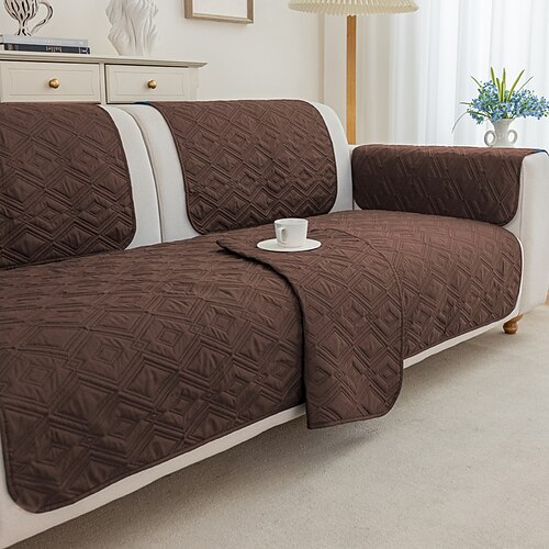 wasserdichte Sofaabdeckung für Kissencouch Sofaabdeckung für Hunde wasserfeste Möbelschutzabdeckung mit Schaumstoffstäben elastische Bänder für Haustierkatze Image