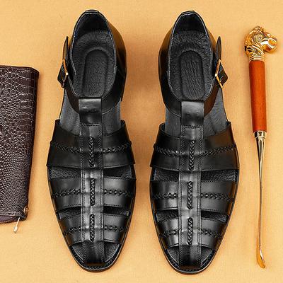 Premium Leather Fisherman Sandals with Buckle Detail - Stylish Choice for Outdoor Activities and Social Gatherings