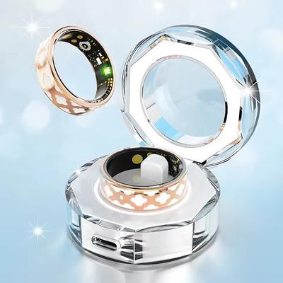 Smart Ring Enamel Color Heart Rate Blood Oxygen Blood Pressure Pedometer Fitness Tracker for Men and Women