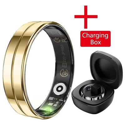 R11 Fashion Smart Ring Ultra Thin 2.2mm Thickness Stainless Steel Shell Fitness Health Tracker Heart Rate Blood Oxygen Monitor