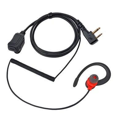 G Shape Soft Earpiece Walkie Talkie Headset 2 pin with Mic is Compatible with Midland LXT118