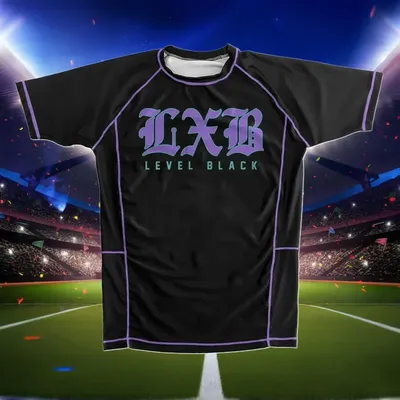 V1 LXB AJJ V2 BLACK RASH GUARD Levelxblack Jersey T-shirt Quick Drying Suit Gym Tee RANKED V2 RASH