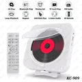 Lettore CD portatile Altoparlante Bluetooth Lettori CD stereo Schermo LED Lettore musicale CD montabile a parete con telecomando IR Radio FM