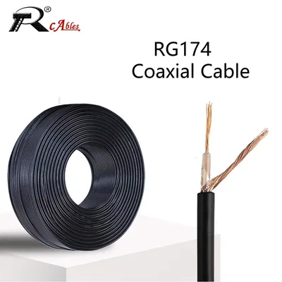 10M 50M 100M RG174 cable Connector Wires RG174 RF Coax coaxial cable for Automotive communication