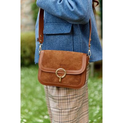James Flap Shoulder Bag in Leather