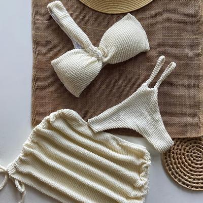 TEMU Beige Bikini Set Three-piece 25ss Summer Trend Image