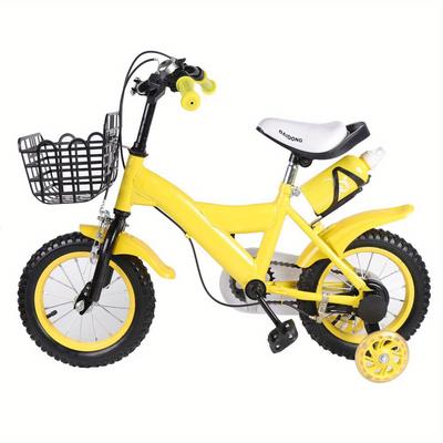 "TEMU Namasyo Bicycle 12 "male Female Bicycle Support Wheel Front And Rear Double Brake Bicycle Yellow" Image