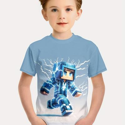 TEMU And Bolt Graphic , Teenager's Summer T-, Top For Image