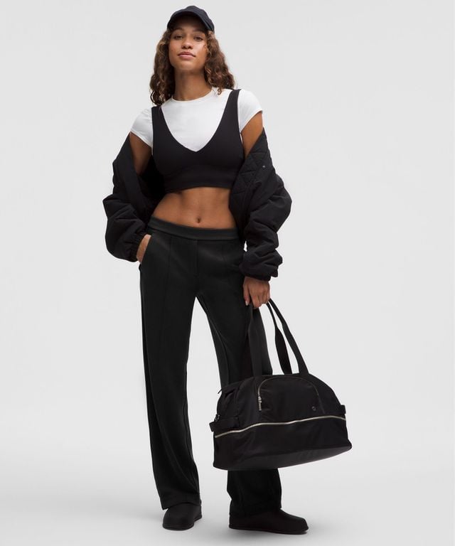 – Softstreme Pintuck Mid-Rise Pants Regular – – Size Large - Black - lululemon athletica Pants