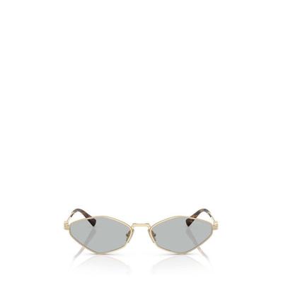 Irregular-Frame Sunglasses - White - Miu Miu Sunglasses