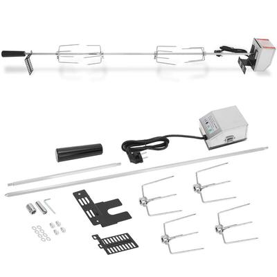 Vingo Grillspieß Set Mit Edelstahl Motor 220V Drehspieß Rotisserie Elektrischer Drehspiess Image
