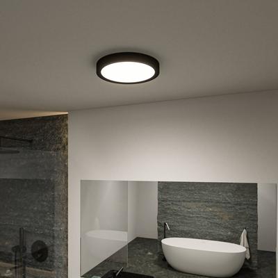 Paulmann Deckenlampe Tega, schwarz, für Badezimmer, Kunststoff, Modern, Deckenlampe Image