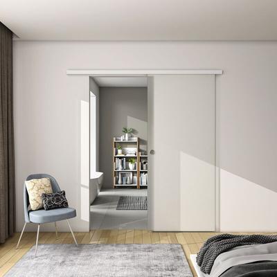 AICA 95 x 225cm Innentüren Glasschiebetüre Mattglas Set vor der Wand laufend Schiebetür Zimmertür Image