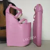 DOHBANER Frauen Sandalen Plattform Keile Extrem 30 CM High Heels Pumps Höhe Erhöhen Handgemachte Schuhe Frau Große Größe 39 41 43 44