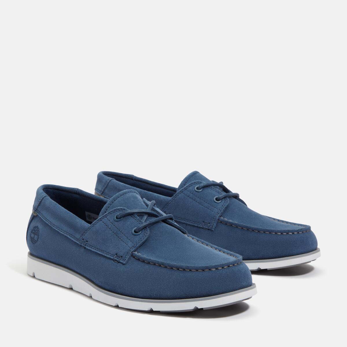 Sneaker TIMBERLAND "GRAFTON BAY LACE UP SHOE", Herren, Gr. 41, dk blu suede, Leder, Schuhe Sneaker