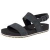 Sandale TIMBERLAND "Malibu Waves 2Band Sandal", Gr. 39,5, schwarz (schwarz, nubuck), Leder, sportlich, Schuhe