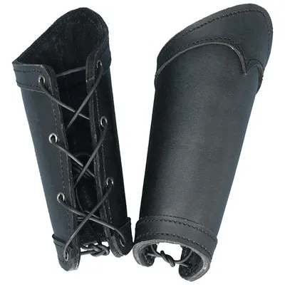 Mittelalterlicher Wikinger Pirat Bogenschütze Elf Armschutz Rüstung Armschiene Elfenritter Cosplay Kostüm PU Leder Handschuh Manschette Halloween Requisiten Image